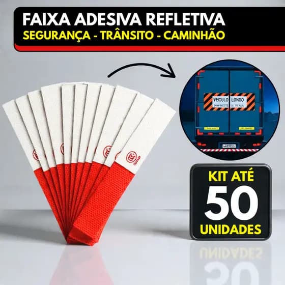 Faixa Adesiva Refletiva Para Caminhão Adesivo Luminoso Traseiro Fita de Reboque Carro Carreta Moto
