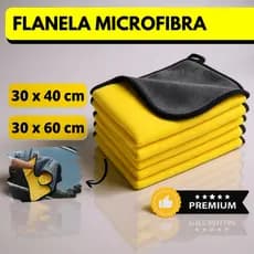Flanela Microfibra Automotiva 30x40 30x60 600GSM Premium Para Lavagem de Carro