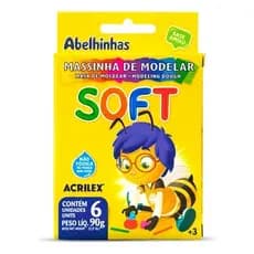 MASSINHA DE MODELAR SOFT ACRILEX VÁRIAS OPÇÕES