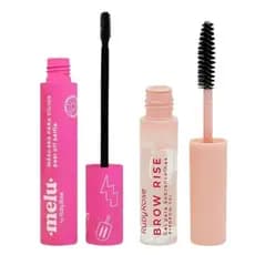 Kit Máscara de Cílios + Gel para Sobrancelhas Transparente Longa Duração