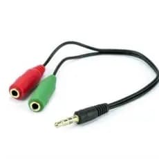 Kit Adaptadores P3 macho para P2 fêmea fone e microfone para headset