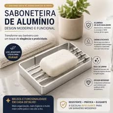 Saboneteira De Parede Polido Alumínio Premium Nicho