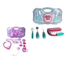 Maleta Kit Dentista Verde + Kit Médico Rosa Odontologia Odonto dia das crianças natal diversão