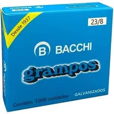 Grampo para grampeador 23/8 Galvanizado 1000 Grampos - Bacchi
