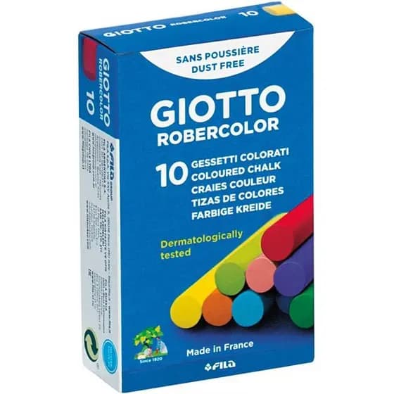 Giz Escolar Plastificado Giotto com 10 Colorido - Canson