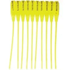 Lacre 16cm com dupla trava para uso diversos amarelo 100 unidades - Protteu