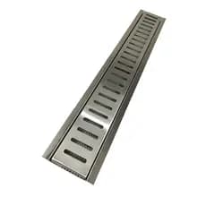 Ralo Linear 10x60 Inox 304 com Aro e Tela Anti Escorpião