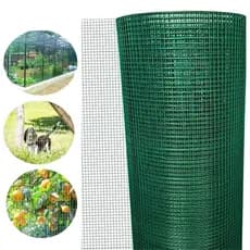 Tela Aço Revestida Pvc Verde 6mm 1m x 1m Reforço Proteção Alambrado