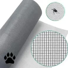 Tela Pet Anti Garras de Gato Fibra de Vidro 5m x 1,2m Cinza