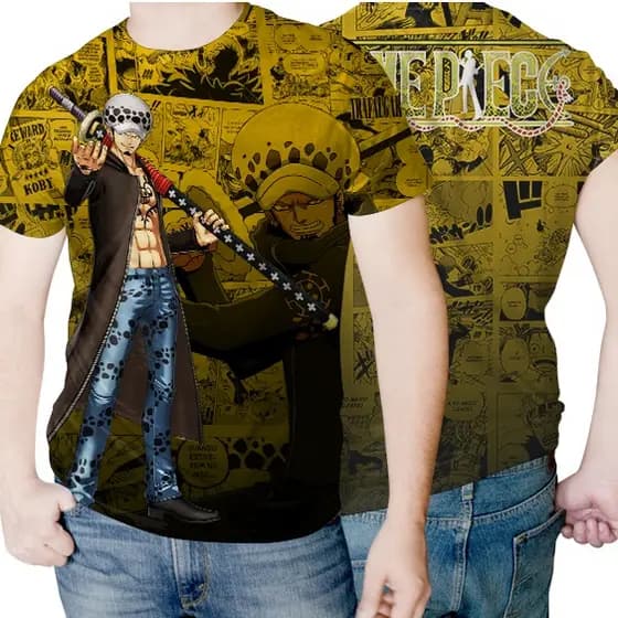 Camiseta Camisa Trafalgar Law One Piece 3D Full Unixess