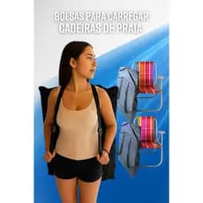 Capa Mochila Para Cadeira De Praia Reclinável Com Alça Resistente