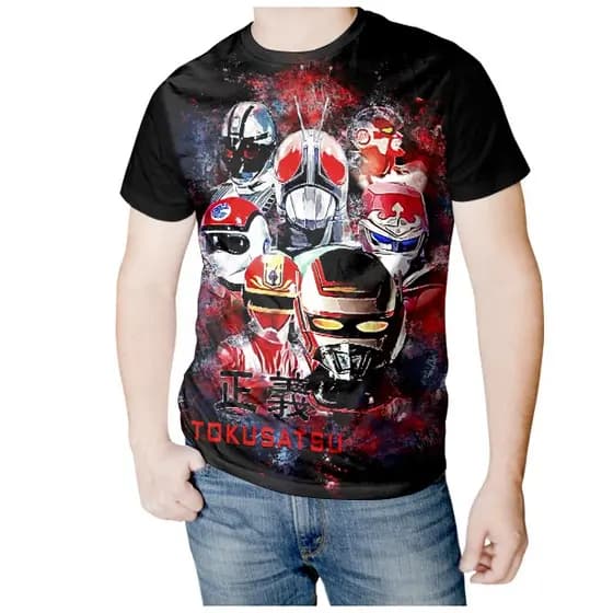 Camise Camiseta Tokusatsu Kame Raider Black Jaspion Jiraya