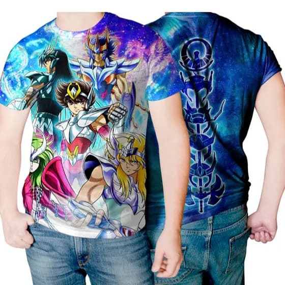 Camisa Camiseta de Animes Cavaleiros Do Zodíaco Cavaleiros de Bronze