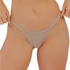 Kit 5 Calcinha Fio Dupo Feminina Tanga Básica Microfibra comum Fio Duplo