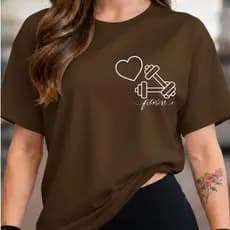 Blusa t-Shirt oversized feminina camisetão 100% algodão academia treino Casual Confortável Fitness Gym fofo