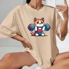 Camiseta feminina blusinha larga  t shirt 100% algodão Estampada Ombro Caido