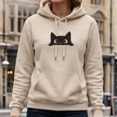 Blusa Moletom Feminina Canguru Com Capuz Casaco Frio Casual 100% algodão quentinho