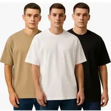 Kit 3 Camisetão Oversized Masculina Stretwear Básica Lisa Premium Blusão Largo