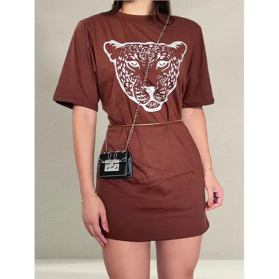 Vestido Feminino Mídi Em Algodão