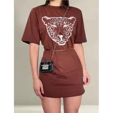 Vestido Feminino Mídi Em Algodão