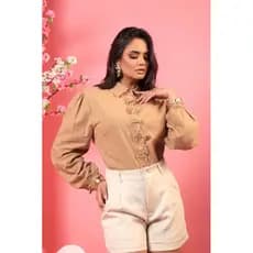 Blusa Feminina Manga Longa Casual Inverno Outono Tecido Macio Confortável Estilosa Frio Trabalho Dia a Dia