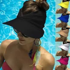 Viseira Feminina De Tecido Moda Praia, Corrida E Passeio Proteção Solar Turbante Boné Feminino Verão