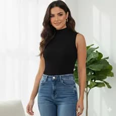 Blusa Regata Feminina Malha Canelada Conforto e Praticidade Não Amassa