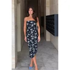 Vestido Feminino Midi Elegante Tomara Que Caia Tubinho
