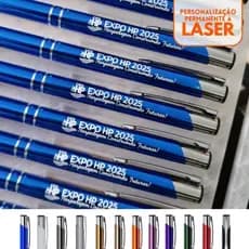 30 - 100 Canetas Premium Metal Personalizadas a Laser - Kit Evento Corporativo