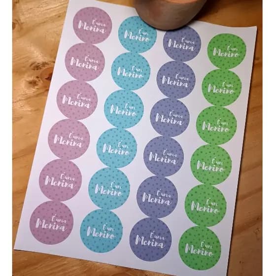 240 - 720 Adesivos Chá Revelação MENINO / MENINA - 4cm - Papel 100g Sulfite Fosco [ESCOLHA O MODELO]