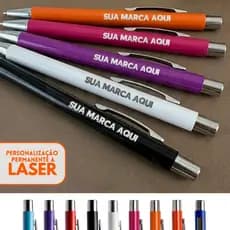 10 / 20 Canetas de Metal Personalizadas a Laser - Kit Evento Corporativo