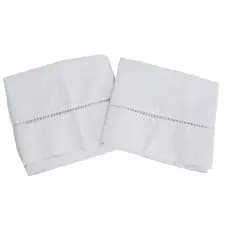Kit 2 Fronhas Percal com Ponto Palito 70x50 – Elegância e Durabilidade