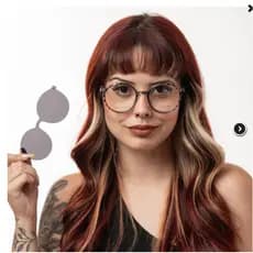 Armação Óculos de Grau e Sol Clipon Feminino   polarizado YY6107