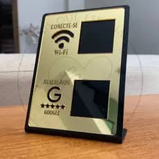 Placa Wi-fi Google Negócios Comércio Display Plaquinha Wifi Google