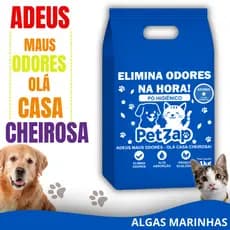 Pó Higiênico Eliminador de Odores para Cães e Gatos Alta Absorção Algas Marinhas