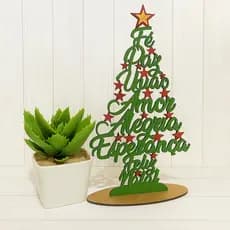 Árvore de Natal Mdf Pintada Decoração Natal