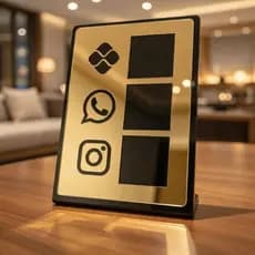 Placa PIX WhatsApp Instagram Display Interativo 3 em 1