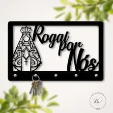 Porta Chaves Santa N. Sra. Aparecida Rogai por Nós Organizador Decoração