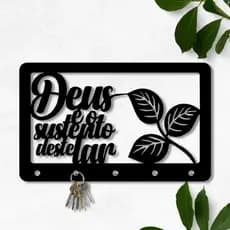 Porta Chaves Religioso Deus é o Sustento deste Lar