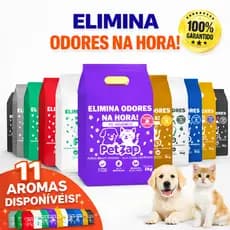 Pó Higiênico Eliminador de Odores para Cães e Gatos Alta Absorção Adeus Maus Odores