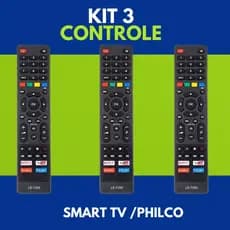 Controle Remoto Compatível Philco LE‑7250 – Smart TV 4K com Teclas para Netflix, YouTube, Globoplay e Prime Video Lelong