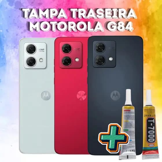 Tampa traseira Compátivel  para  G84 + Cola Aleatório B7000 Ou T7000 15ml