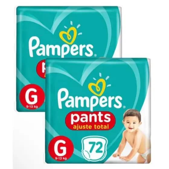 Kit 144 Fraldas Pampers Pants Ajuste Total Tamanho G
