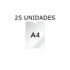 Kit com 25 Display Expositor Suporte Acrilico tamanho A4 de parede ou porta com fita dupla face
