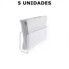 Kit com 5 Suporte Porta Guardanapo de Acrílico medindo 12x5x3cm