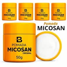 Pomada Micosan Original  Creme 4 Unidades Mikoziu - Clareador de Manchas Facial 50g Cicatrizante