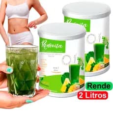 Kit 2 Suco Verde com Gengibre 200g - Organza Atacado Rende 2L - Refinax alimentos - greemy - detox