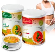 Refinax Sopa Zero Glutén Kit 2 Sabor Frango + Carne Redutor de Medidas Organza 100% Natural - 180g