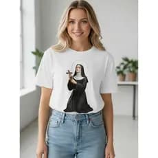 Camiseta Santa Rita De Oração  T-shirt Religiosa Algodão