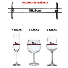 Suporte Para Taça Preto 39,5 cm